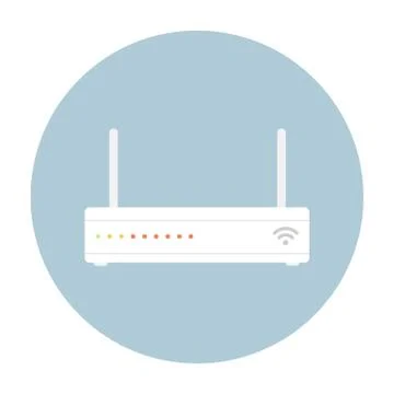Vector of flat icon, wifi router on isolated background Stock Illustration