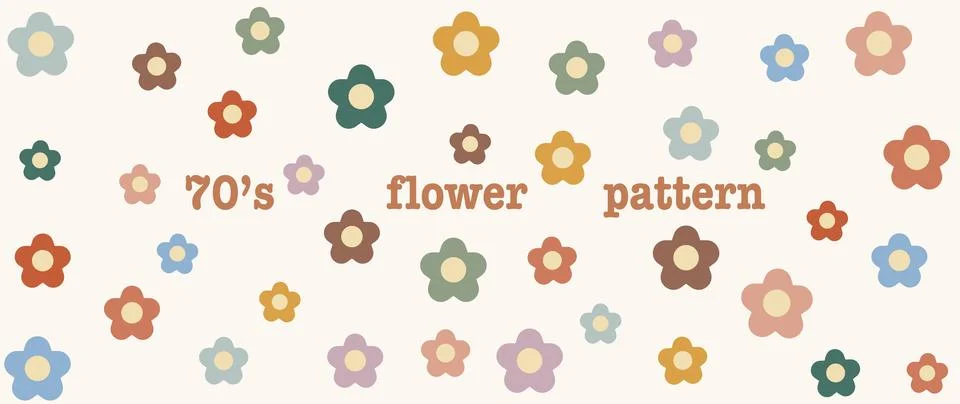 Vector flat illustration. Abstract floral patterns on a light background. Y2k イラスト素材
