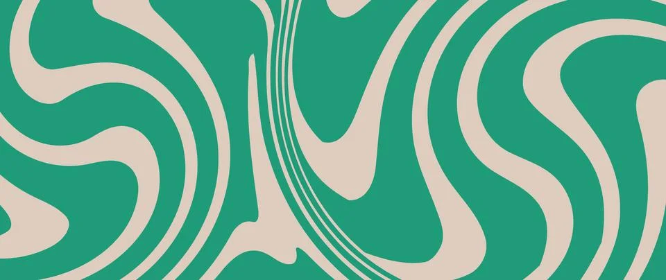 Vector flat illustration. Abstract horizontal background with colorful waves Stock Illustration