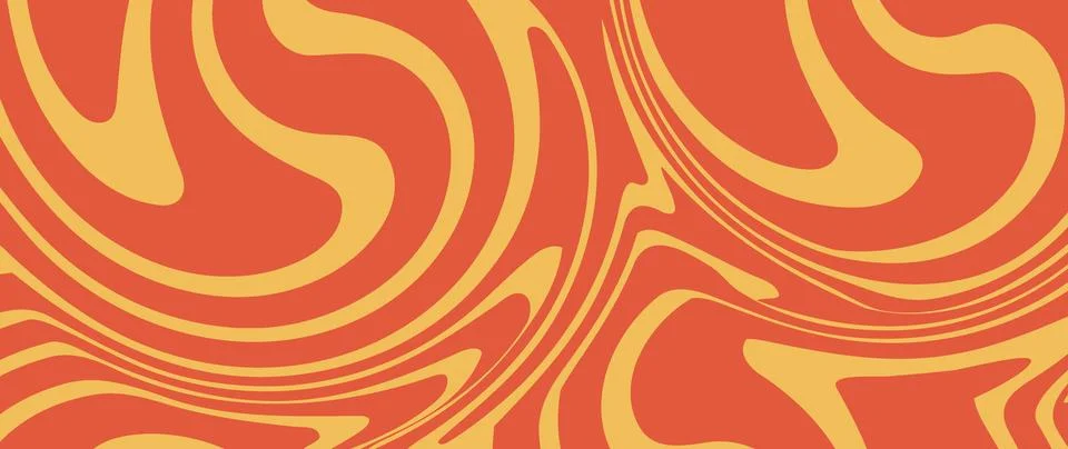 Vector flat illustration. Abstract horizontal background with colorful waves Stock Illustration