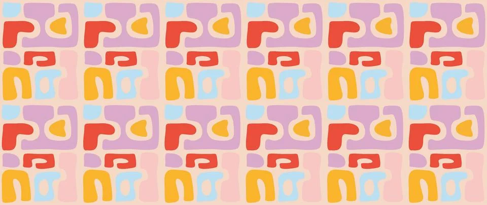 Vector flat illustration. Abstract horizontal background with colorful waves Stock Illustration