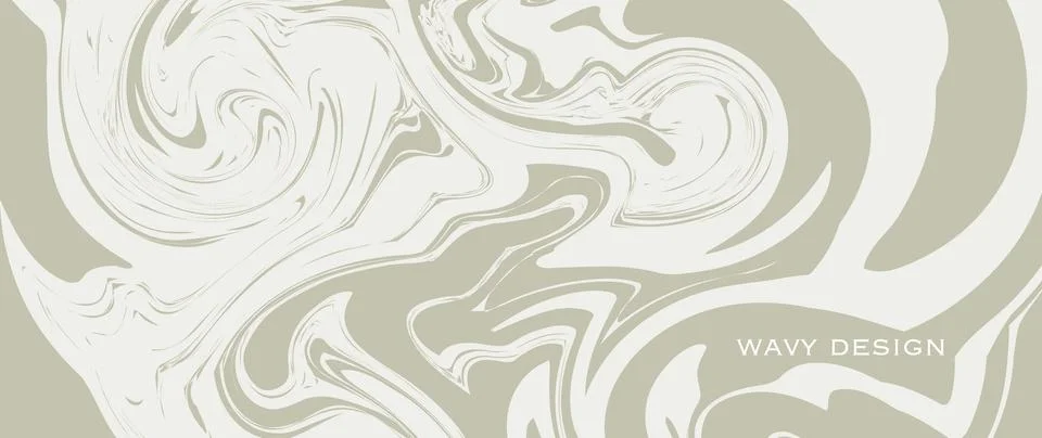 Vector flat illustration. Abstract horizontal background with waves. Trendy.. Illustrazione stock