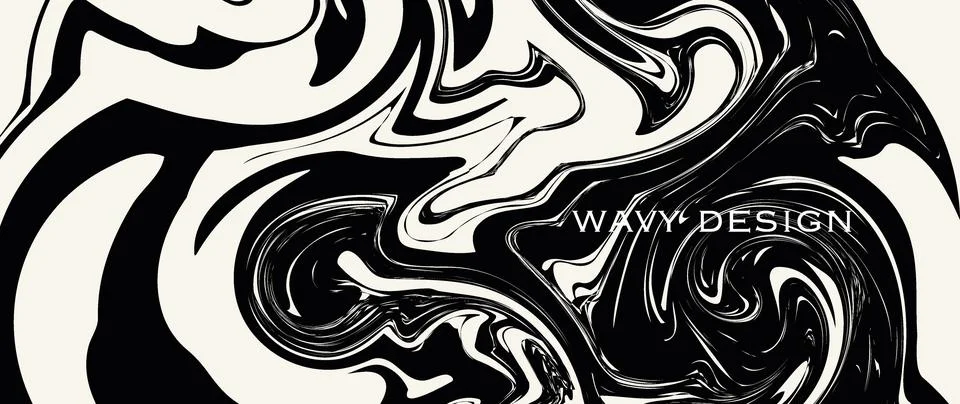 Vector flat illustration. Abstract horizontal background with waves. Trendy.. Illustrazione stock