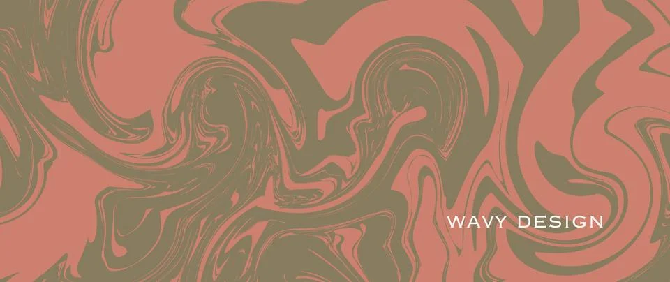 Vector flat illustration. Abstract horizontal background with waves. Trendy.. Illustrazione stock