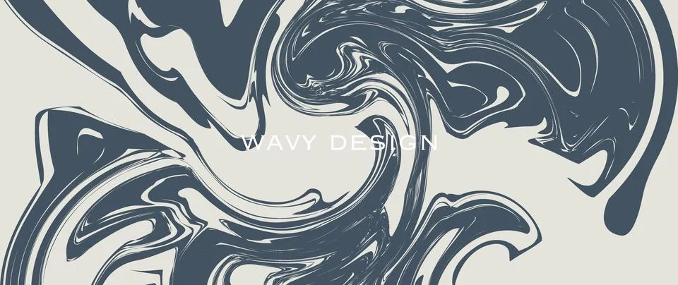 Vector flat illustration. Abstract horizontal background with waves. Trendy.. Illustrazione stock