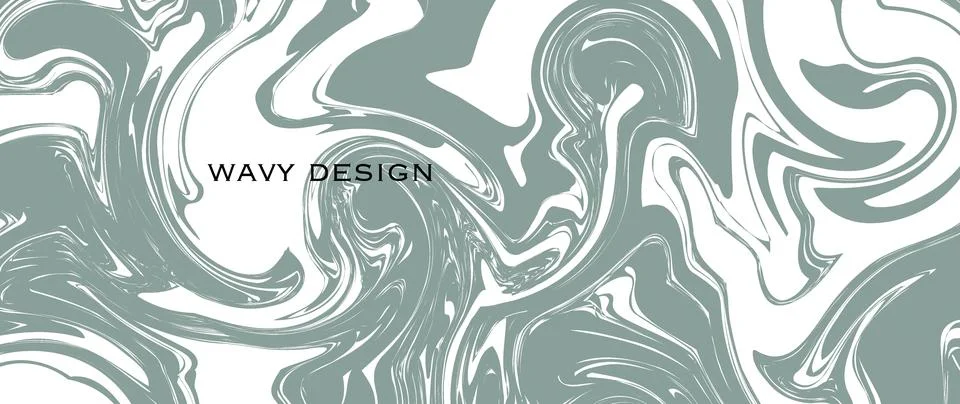 Vector flat illustration. Abstract horizontal background with waves. Trendy.. Illustrazione stock