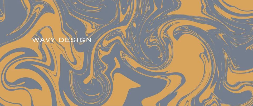Vector flat illustration. Abstract horizontal background with waves. Trendy.. Illustrazione stock
