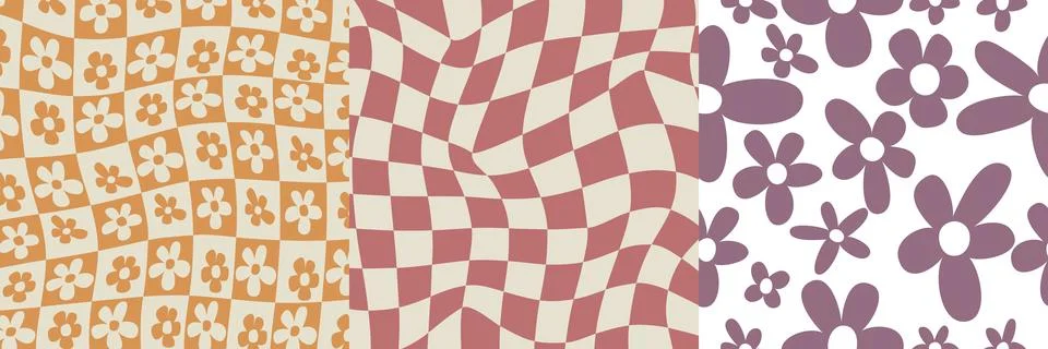 Vector flat illustration. Abstract style. Cool abstract floral patterns and Stock Illustration