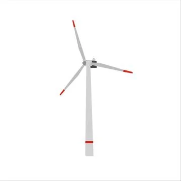 Vector flat illustration. Alternative sources of energy. Windmill Green ene.. イラスト素材