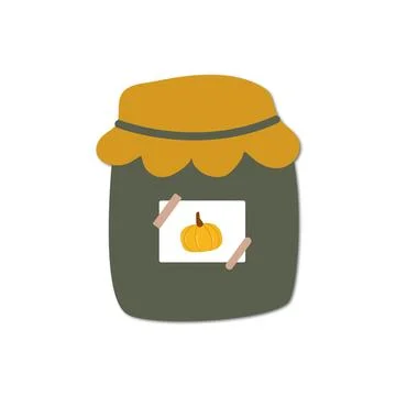 Vector flat illustration. Autumn cute and cozy icon for your design Stock Illustration