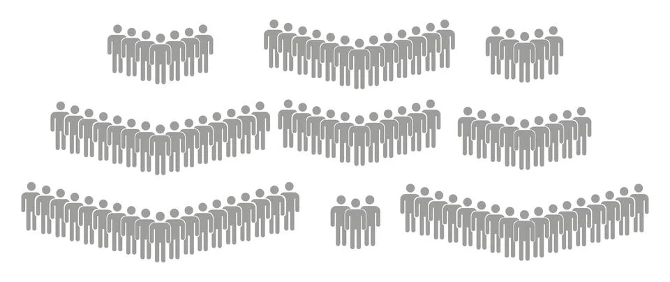 Vector flat illustration. Avatar, user profile, gender neutral silhouette. Set Stock Illustration