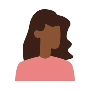 Vector flat illustration. Avatar, user profile, face icon, gender neutral s.. Stock Illustration