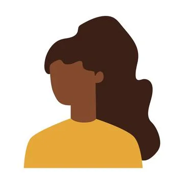 Vector flat illustration. Avatar, user profile, face icon, gender neutral s.. Stock Illustration