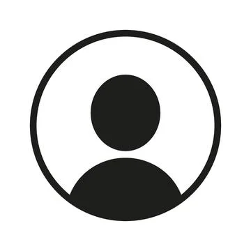 Vector flat illustration in black color. Avatar, user profile, person icon Stock Illustration