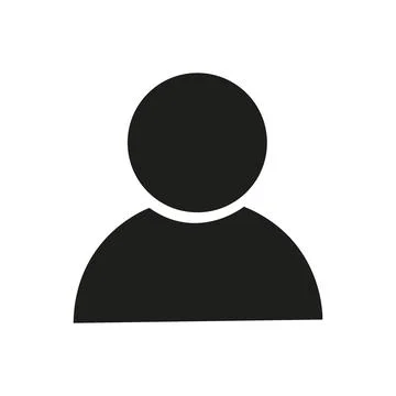 Vector flat illustration in black color. Avatar, user profile, person icon Stock Illustration