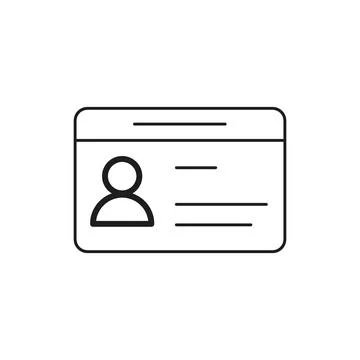 Vector flat illustration in black color. ID. Can be used as an icon.. Stock Illustration
