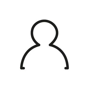 Vector flat illustration in black color. Avatar, user profile, person icon Stock Illustration