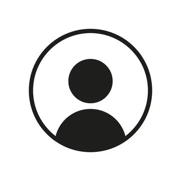 Vector flat illustration in black color. Avatar, user profile, person icon Stock Illustration