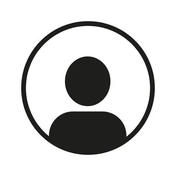 Vector flat illustration in black color. Avatar, user profile, person icon Illustrazione stock