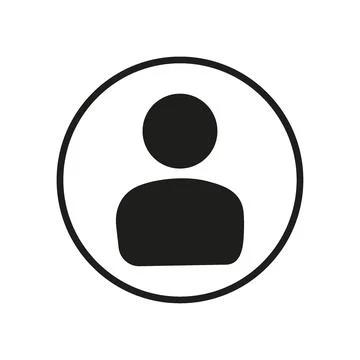 Vector flat illustration in black color. Avatar, user profile, person icon Stock Illustration