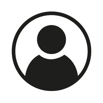 Vector flat illustration in black color. Avatar, user profile, person icon Stock Illustration