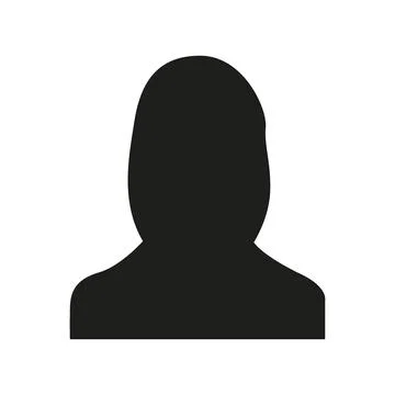 Vector flat illustration in black color. Avatar, user profile, person icon Stock Illustration