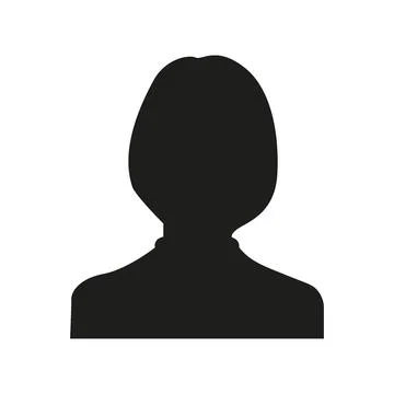 Vector flat illustration in black color. Avatar, user profile, person icon Stock Illustration