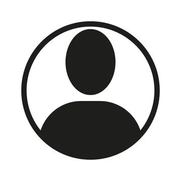 Vector flat illustration in black color. Avatar, user profile, person icon Stock Illustration