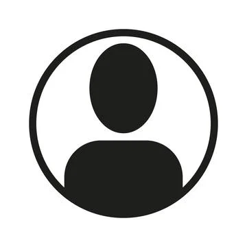 Vector flat illustration in black color. Avatar, user profile, person icon Stock Illustration
