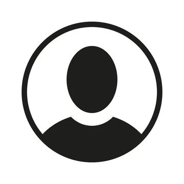 Vector flat illustration in black color. Avatar, user profile, person icon Stock Illustration