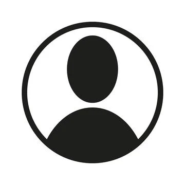 Vector flat illustration in black color. Avatar, user profile, person icon Stock Illustration