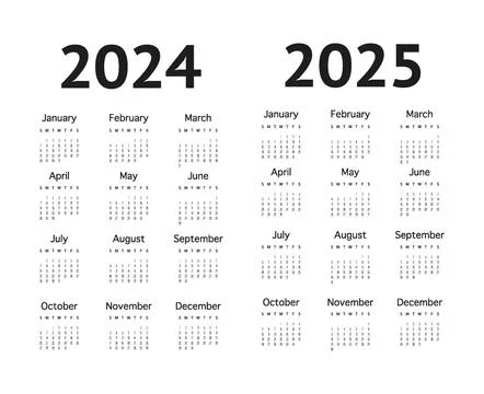 Vector flat illustration. Calendar for 2024 on a light background. Ideal for Stock Illustration