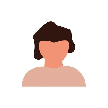 Vector flat illustration. Colored user profile, face icon, profile picture Stock Illustration