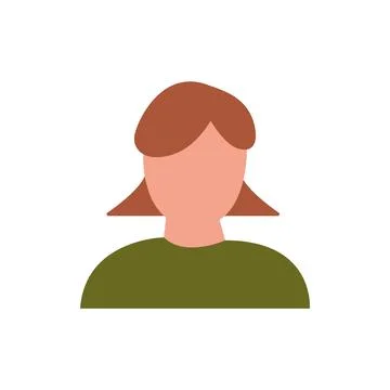 Vector flat illustration. Colored user profile, face icon, profile picture Stock Illustration