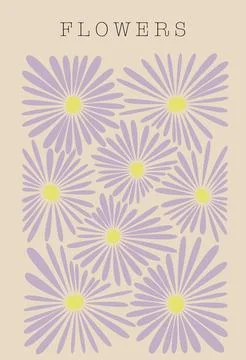 Vector flat illustration. Cute spring card or poster. The picture shows a m.. Stock Illustration