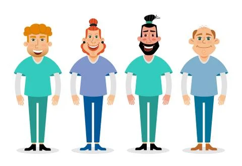 Vector flat illustration of doctors. medical and healthcare concept Stock Illustration