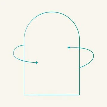 Vector flat illustration. Elegant frame on a light background. Design templ.. Stock Illustration