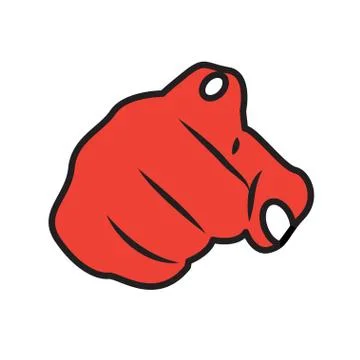 Vector flat illustration with finger pointing symbol Stock Illustration