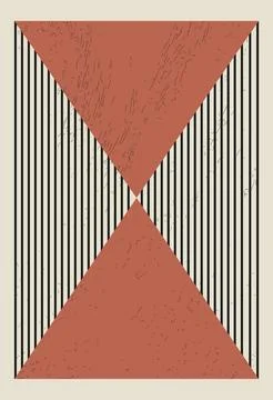 Vector flat illustration. Geometric poster concept. The picture shows a geo.. Stock Illustration