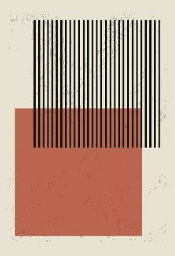 Vector flat illustration. Geometric poster concept. The picture shows a geo.. Stock Illustration
