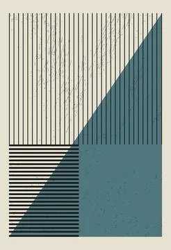 Vector flat illustration. Geometric poster concept. The picture shows a geo.. Stock Illustration