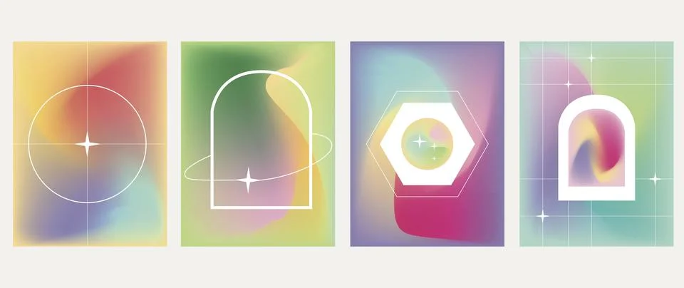 Vector flat illustration. Gradient background. Suitable for posters, covers 库存插图