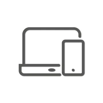 Vector flat illustration. Gray device on a white background. The concept of Stock Illustration