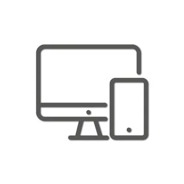 Vector flat illustration. Gray device on a white background. The concept of Stock Illustration