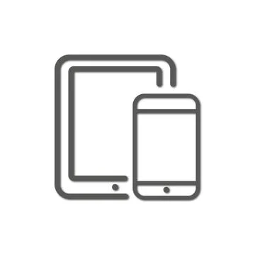 Vector flat illustration. Gray device on a white background. The concept of Stock Illustration