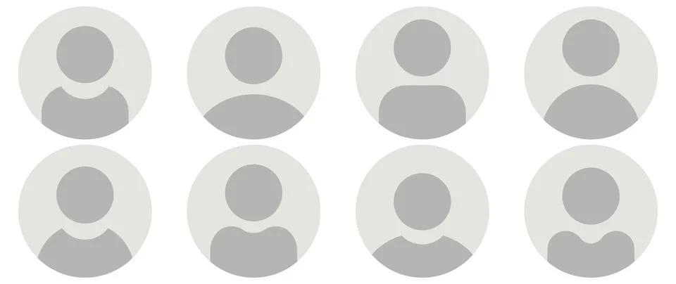 Vector flat illustration in grayscale. Avatar, user profile, person icon Stock Illustration
