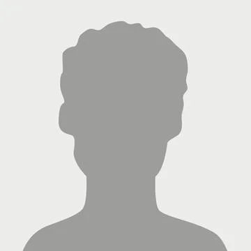 Vector flat illustration in grayscale. Avatar, user profile, person icon, male Stock Illustration