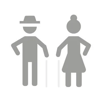 Vector flat illustration in grayscale. Avatar, user profile, person icon Stock Illustration