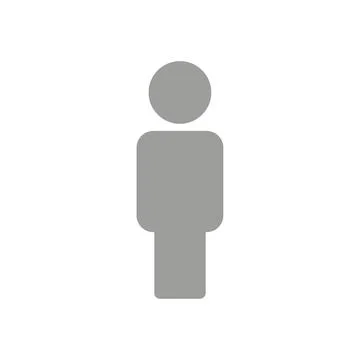 Vector flat illustration in grayscale. Avatar, user profile, person icon, p.. Stock Illustration
