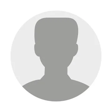 Vector flat illustration in grayscale. Avatar, user profile, person icon Stock Illustration